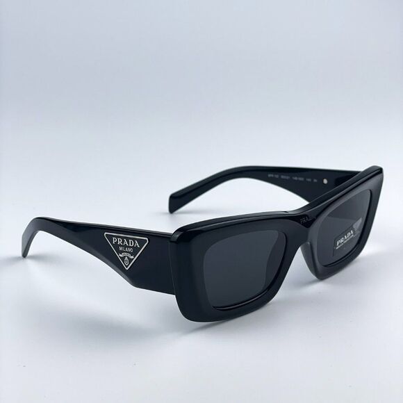 NEW Prada PR13ZS 1AB5S0 Black Dark Grey Cat Eye Unisex Sunglasses - Picture 9 of 13